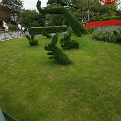 成都市城市绿雕立体花坛造型 植物雕塑 仿真草雕塑 轩轩景观