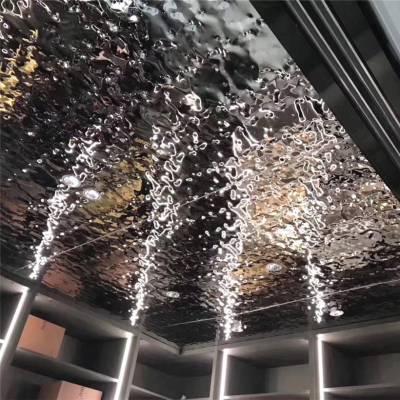 重庆直销黑钛水波纹板 折边1公分不锈钢水波纹装饰板 酒店水产餐厅吊顶