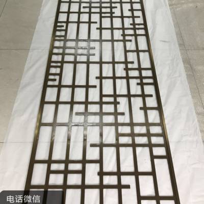 艺术玫瑰金铝板激光镂空屏风芳踪无处不在、新款成品实拍图