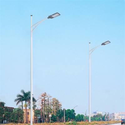 中卫市LED路灯户外新农村道路市政6米7米8米单双臂高杆灯超亮市电路灯杆