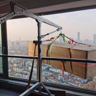 上海长宁吊沙发上楼,长宁区高层吊装大件家具床垫上楼,高楼吊门窗框架