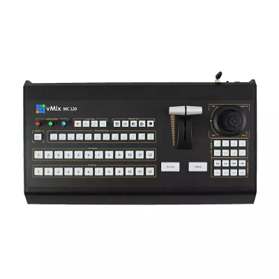 vmix MC120导播切换台 云台控制 无线tally T形推杆 音频调节