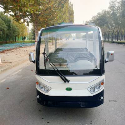 金盾8座全封闭观光车西安电动观光车景区公园观光巡逻车