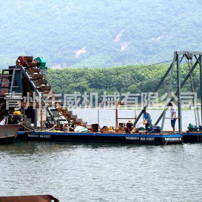 湖北武汉小型斗式采沙船可挖掘河道十米以内沙石料及尾矿处理