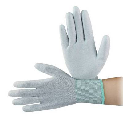 贴掌手套 尼龙与碳纤维混纺静电手套 防汗渍侵入手套 无尘净化产品手套