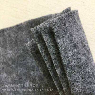 奥博竹炭手袋毡、竹炭吸附过滤毡 竹炭纤维针刺棉