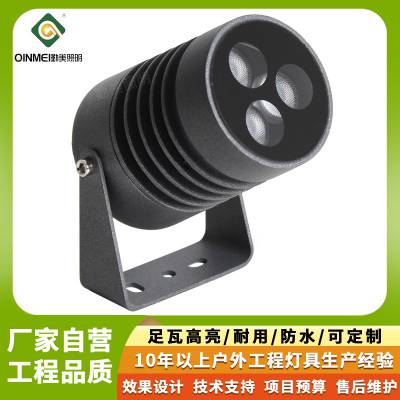 6W-9W-12WLED户外工程照明IP65防水地插灯花园庭院草坪投射投光灯