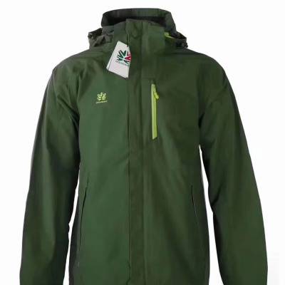 户外***绿波单层冲锋衣登山防水服装品牌***尾货折扣批发