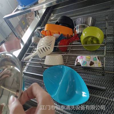 密胺餐具超声波清洗机 履带式洗尘除油清洗线