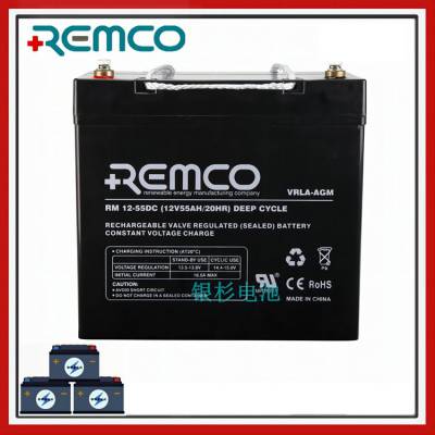 德国REMCO蓄电池RM12-55 12V5***H 直流屏UPS/EPS电源配套