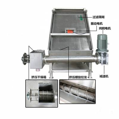 猪粪固液分离机 螺旋挤压干湿分离机 猪场全自动固液分离脱水设备