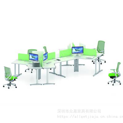 供应深圳众晟家具Produce-WS09定制板式办公职员电脑工作桌