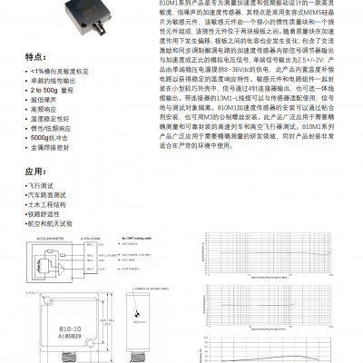 供应国产***噪声高频响电容式单轴加速度传感器