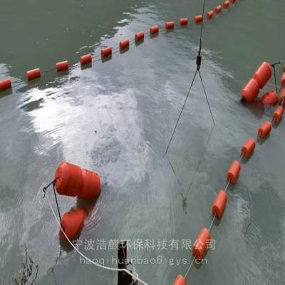 水库闸道口漂浮物拦截警示浮筒水电站生产加工树叶枝杈阻挡浮体