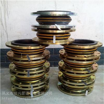 DN100橡胶管道减震器_丝扣降低噪音效果好管道减震器_可定制管道减震器批量供应