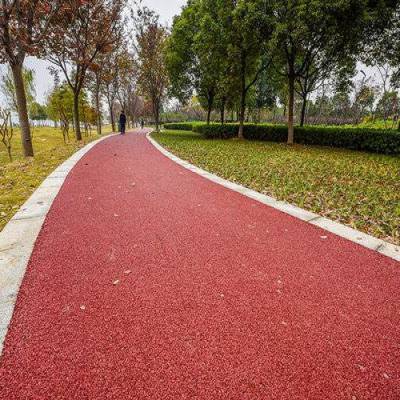 江苏健身跑道混凝土沥青路面改色罩面漆园林道路施工