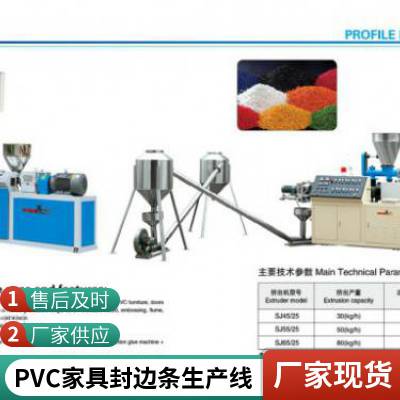PVC封边条生产线 各类板式家具封边条挤出印刷生产线设备
