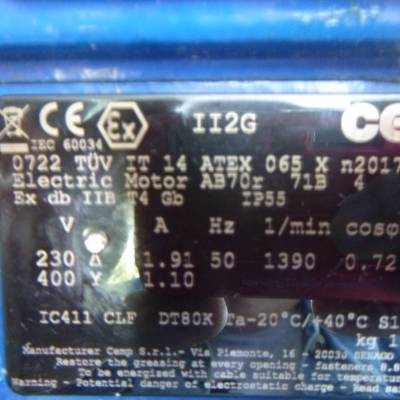 意大利cemp电机HC30r 90L 4 V1 3F具有防爆功能