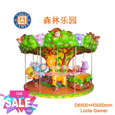 广东中山泰乐游乐游乐设备大型儿童旋转木马豪华马车森林乐园主题厂家直供（LT-PR03）