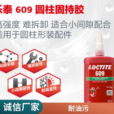 汉高 乐泰 LOCTITE 609 250ml高强度适用于惰性金属表面