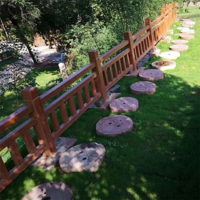 水泥仿木护栏 预制混泥土栏杆 钢筋混凝土仿木纹围栏