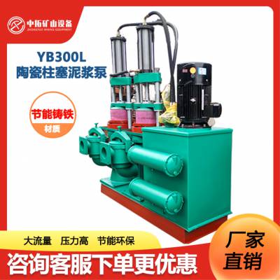 陶瓷柱塞泵yb300L加长节能铸铁材质大流量泥浆泵污水处理泵现货
