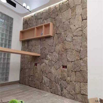 5a景区贴面虎皮石碎拼黄木纹片石天然乱型石散石片