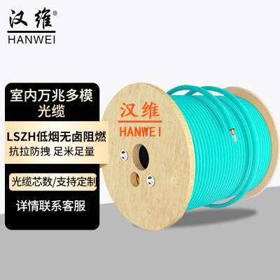 汉维 （HANWEI）电信级光缆室内光纤线 室内OM3-150多模50/125 48芯光缆 1米