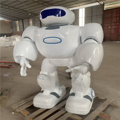 深圳玻璃钢机器人外壳雕塑大型机器人模型雕塑