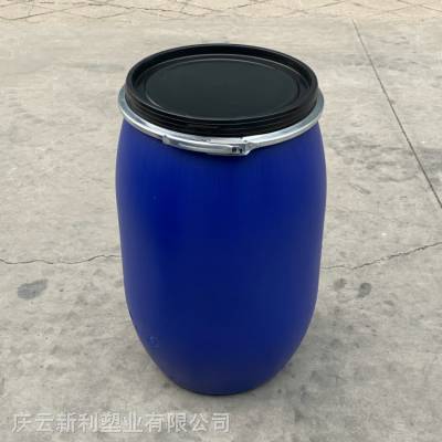 新利直销铁箍桶圆桶 125升环保化工桶 125L塑料桶 hdpe全新料带盖塑料化工桶