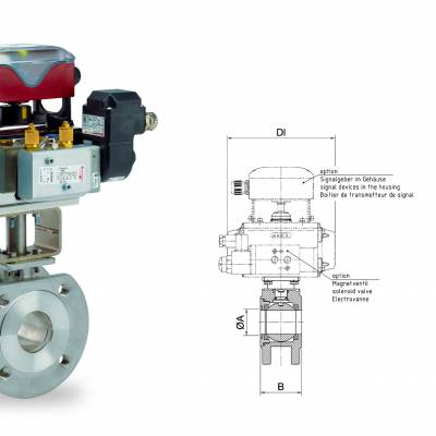 warex-valve 带气动执行机构的排气阀电磁阀和限位开关箱