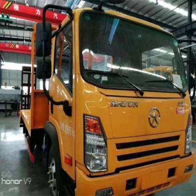江苏东风平板拖车生产改装 国六解放挖掘机平板车图片配置