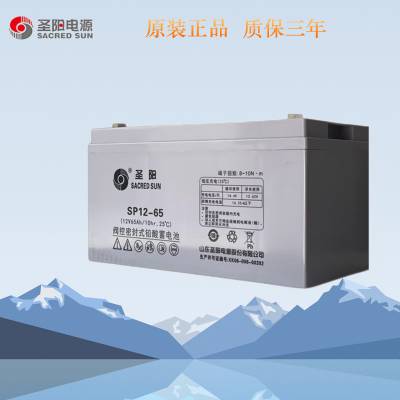 圣阳SP12-65免维护蓄电池12V6***H UPS/EPS电源通信基站应急照明