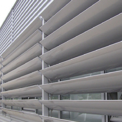 工厂外墙百叶 室外电动翻板 遮阳挡雨 户外产品