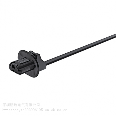 海尔曼太通T50SOS3DOP65X130汽车线束椭圆钣金孔固定杉树头一体尼龙扎带126-00200
