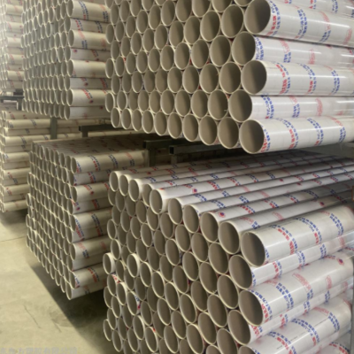 pvc-u实壁螺旋管 φ110 upvc排水管 pvc墙体落水管 质轻易安装