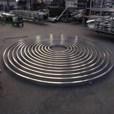 本厂专注铝方管型材拉弯 铝方通弯弧支持来图加工定制