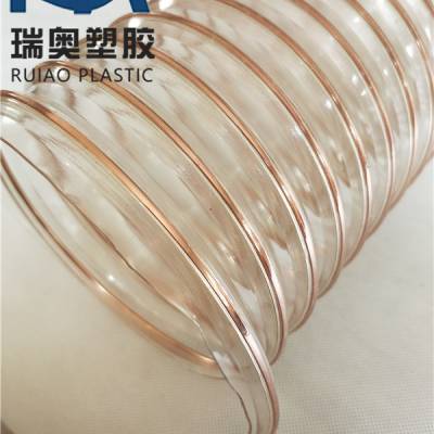 pu钢丝透明软管-宁津瑞奥软管批量供应-pu钢丝透明波纹软管