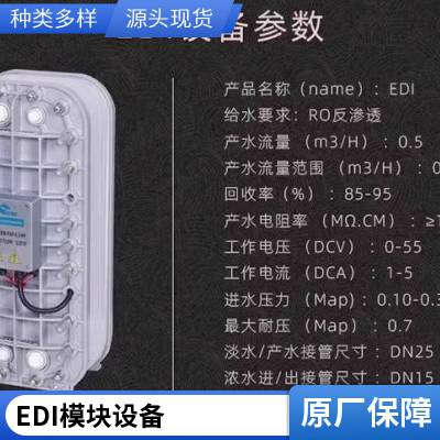 EDI设备超纯水模块尿素提纯医药实验室工业纯水机18.25兆欧水制备