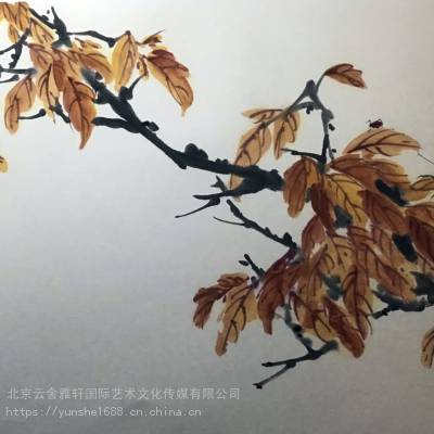 国画艺术家杨宝赋老师国画作品（游鹤）