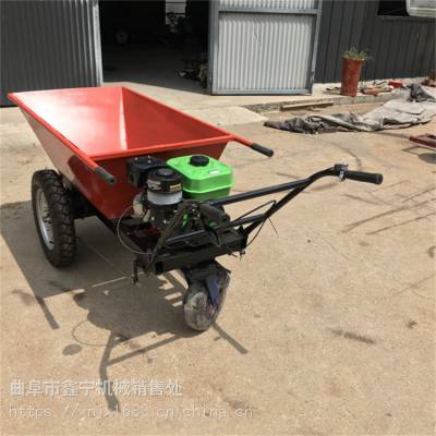 建筑工地汽油手推三轮车 农用推土车自动卸料 养殖场工程小推车