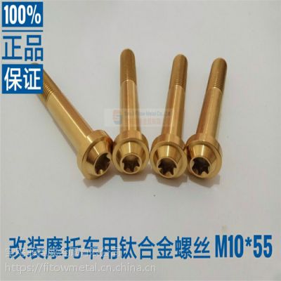 辐射卡钳Ti64竞赛摩托车用螺丝GR5钛合金螺丝 M10*55*1.25 T45