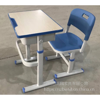 深圳学校学生钢木结构课桌椅