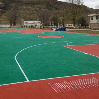 广州市黄浦区半预制型硅pu 硅PU篮球运动场地面材料