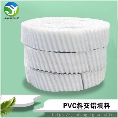 小圆塔PVC填料 斜波纹填充料 T型230宽蓝色散热片