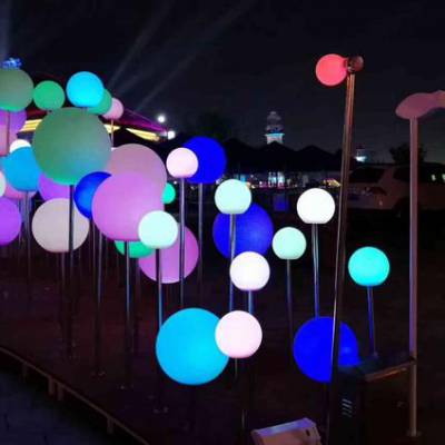 网红呼吸之光吹气灯广场景区户外泡泡灯美陈互动装置森林呼吸灯