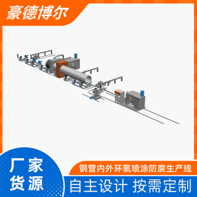 钢管内外环氧喷涂防腐生产线 环氧粉末防腐涂覆设备