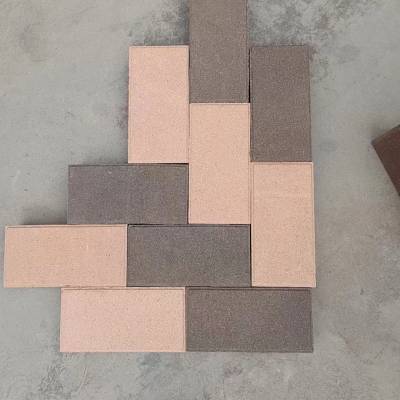 陶土烧结砖高强度烧结陶土砖米黄色彩色景观砖