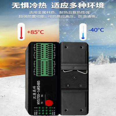 汉源高科16路工业级RS485光端机rs485光纤收发器工作温度-40℃～+85℃