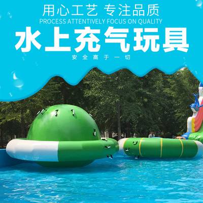 北京定做水上大型充气滑梯组合移动支架水池儿童充气游泳池